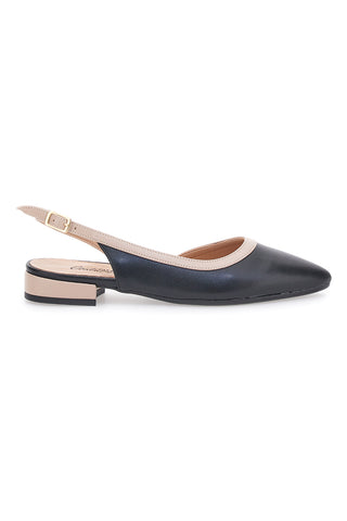 Črne balerine Sling-Back Pittarello Couture 6011