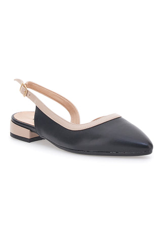 Črne balerine Sling-Back Pittarello Couture 6011