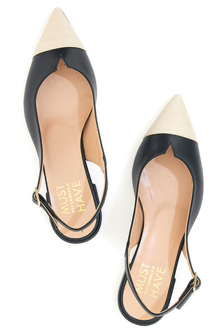 Črne balerinke Slingback Pittarello Must Have 233412