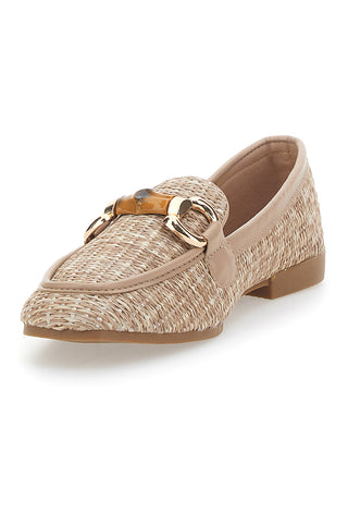 Mokasini Khaki z zlatim zaponko Top First Lady 462