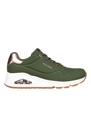 Superge Olive Green Skechers Street Uno - Shimmer Away