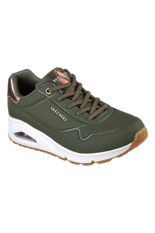 Superge Olive Green Skechers Street Uno - Shimmer Away