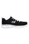 Črni in beli športni copati z širokim podplatom Skechers Graceful Get Connected