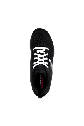 Črni in beli športni copati z širokim podplatom Skechers Graceful Get Connected