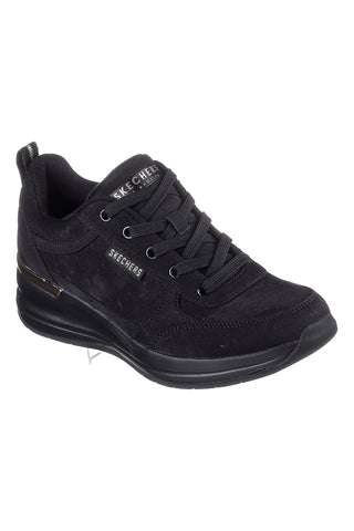 Črni superge s platformo SKECHERS BILLION 2 PRISSY N PLUSH
