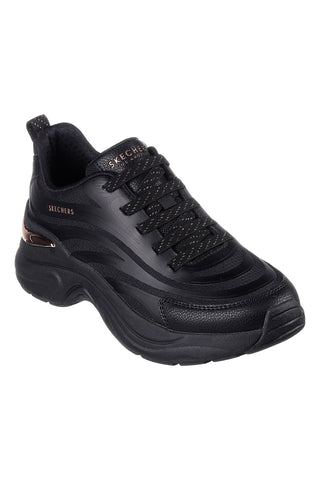 Črni superge s platformo Skechers Hazel Step N Flow