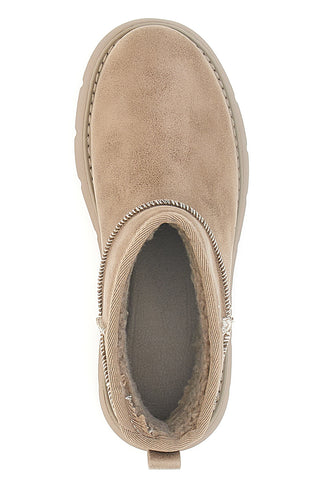 Bež gležnarji s kožuhom Skechers Keepsakes Lite - Snowbird