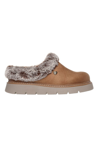 Rjave oblazinjene copate SKECHERS KEEPSAKES LITE COZY BLEND