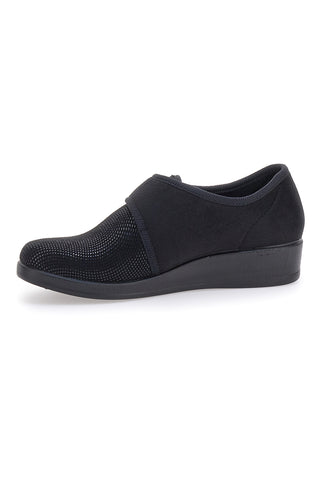 Črne zaprte copate z velcro zaponko FLY FLOT 38865