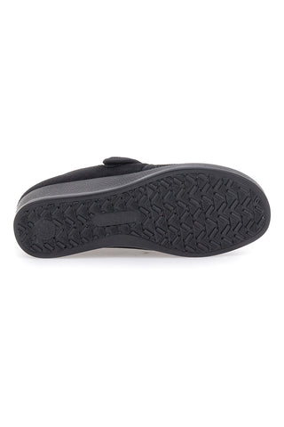 Črne zaprte copate z velcro zaponko FLY FLOT 38865