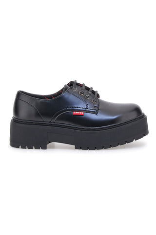 Črni čevlji z vezalkami in platformo LEVI'S PRINCE BOLD