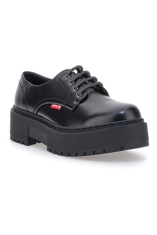 Črni čevlji z vezalkami in platformo LEVI'S PRINCE BOLD