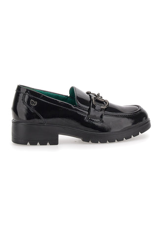 Črni veganski mokasini z zaponko Eco Bio J52323M6
