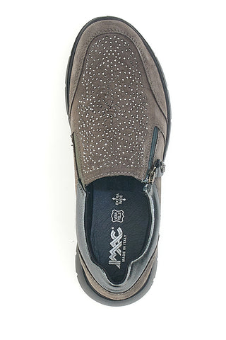 Superge Slip on Temno sive in bleščeče Made in Italy Imac 656170
