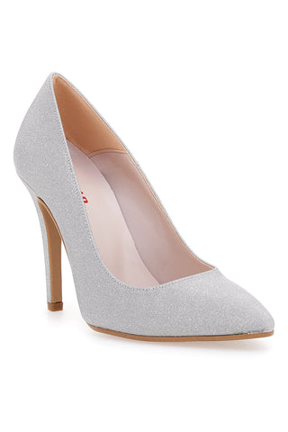 Srebrni čevlji z visoko peto 10,5 cm Pittarello Romantic 2423