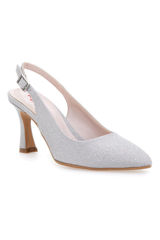 Srebrni čevlji z 9 cm peto Pittarello Romantic 2371