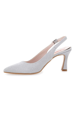 Srebrni čevlji z 9 cm peto Pittarello Romantic 2371