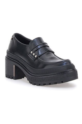 Črni mokasini Platform z bleščicami Bettyflowers 01
