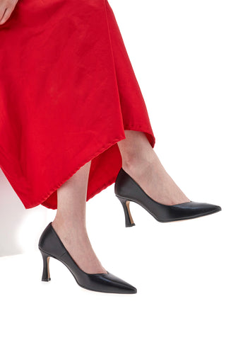 Črne čevlje z 8 cm peto Made in Italy Pittarello 3354