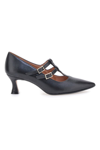 Črne čevlje z 6 cm peto Made in Italy cm Pittarello P6012