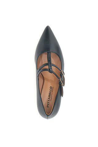 Črne čevlje z 6 cm peto Made in Italy cm Pittarello P6012