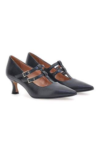 Črne čevlje z 6 cm peto Made in Italy cm Pittarello P6012