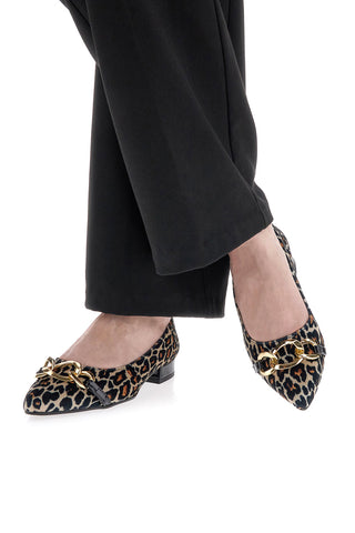 Leopardaste balerinke z ozkim noskom PITTARELLO GLAM 3502