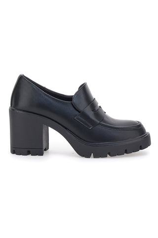 Črni mokasini s klobukastim peto PITTARELLO CAPSULE 24182001