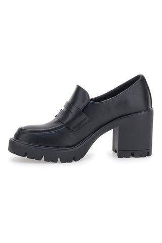 Črni mokasini s klobukastim peto PITTARELLO CAPSULE 24182001
