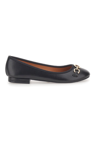 Ballerine Nere con Fibbia Decorativa Oro THE FIRST IDE172