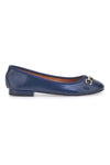 Balerine Navy z okrasno zlato sponko THE FIRST IDE172