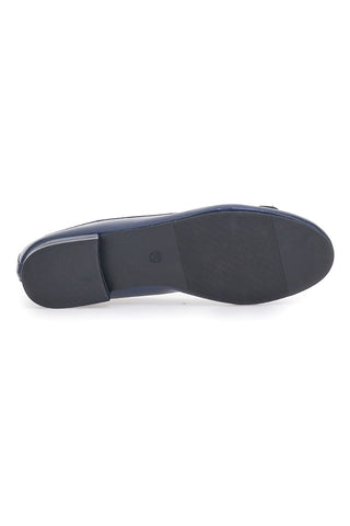 Balerine Navy z okrasno zlato sponko THE FIRST IDE172