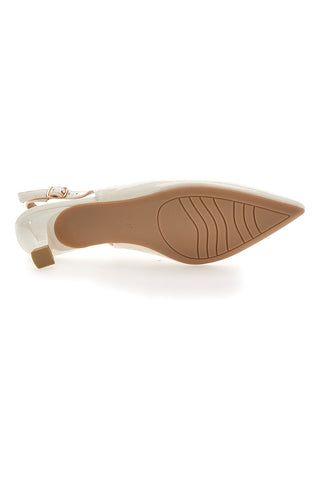 Bež lakaste čevlje Slingback MON DIEU FDS246C