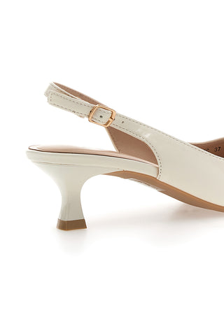 Bež lakaste čevlje Slingback MON DIEU FDS246C