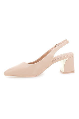 Décolleté Slingback Nude s peto in kromiranim detajlom Mon Dieu DQ50233