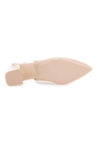 Décolleté Slingback Nude s peto in kromiranim detajlom Mon Dieu DQ50233
