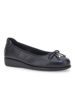 Črne balerine z mašno Prima Riga 15856APRIL