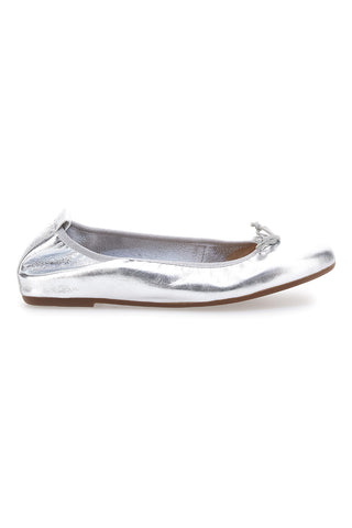 Srebrne balerinke iz pravega usnja Pittarello Look 818005