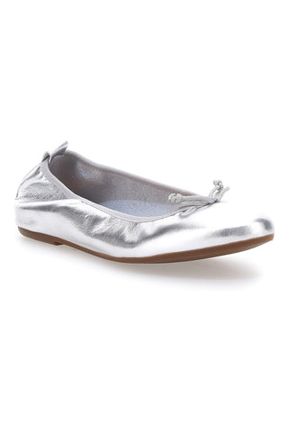 Srebrne balerinke iz pravega usnja Pittarello Look 818005