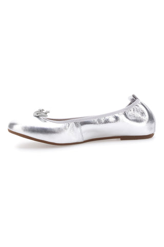 Srebrne balerinke iz pravega usnja Pittarello Look 818005