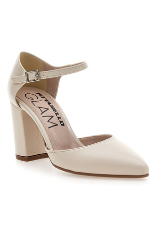 Décolleté Panna Con Cinturino e Tacco a Blocco PITTARELLO GLAM 2615