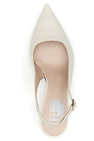 Décolleté Slingback Panna a Punta Made in Italy PITTARELLO LOVE 503