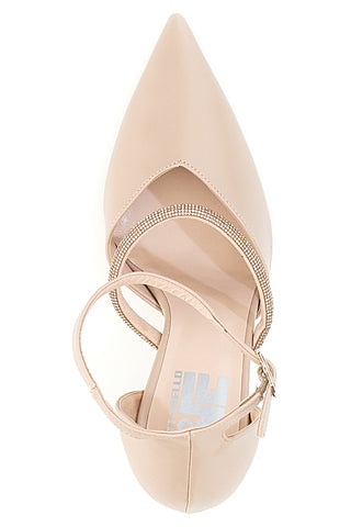 Décolleté Nude s kristali, pete 9 cm, izdelano v Italiji, Pittarello Love 7092