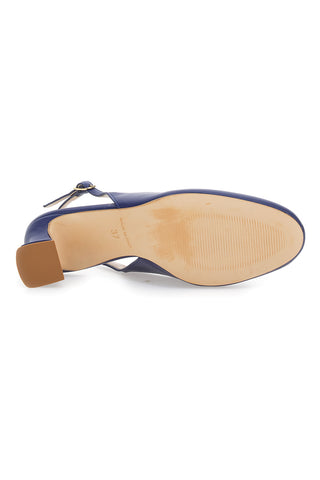 Čevlji Slingback Navy z nizkim petom PITTARELLO GLAM 3608