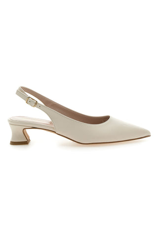 Décolleté Slingback Panna a Punta con Tacco Basso PITTARELLO GLAM 3614