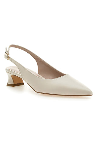Décolleté Slingback Panna a Punta con Tacco Basso PITTARELLO GLAM 3614