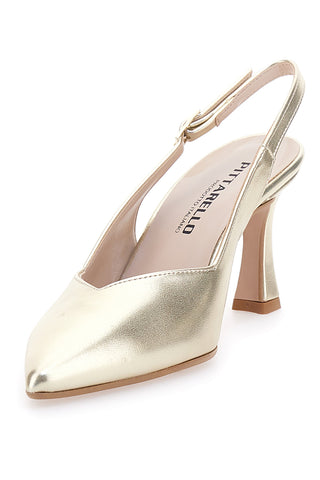 Décolleté Slingback Platino z V-izrezom PITTARELLO 149