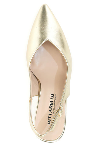 Décolleté Slingback Platino z V-izrezom PITTARELLO 149