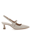 Décolleté Slingback Burro a Punta Effetto Vernice PITTARELLO P507