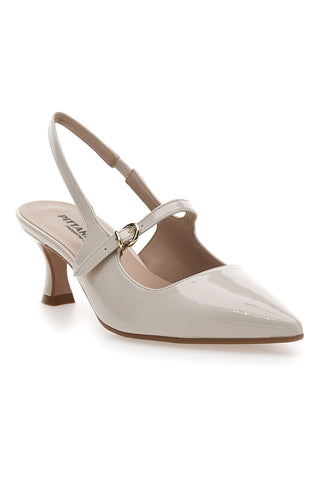 Décolleté Slingback Burro a Punta Effetto Vernice PITTARELLO P507